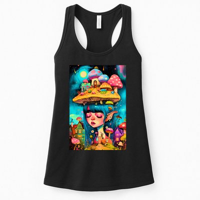 Mushroom Dreams: The Enchanted Mindscape Womens Tank Top