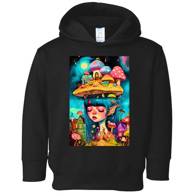 Mushroom Dreams: The Enchanted Mindscape Toddler Hoodie