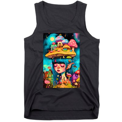 Mushroom Dreams: The Enchanted Mindscape Tank Top