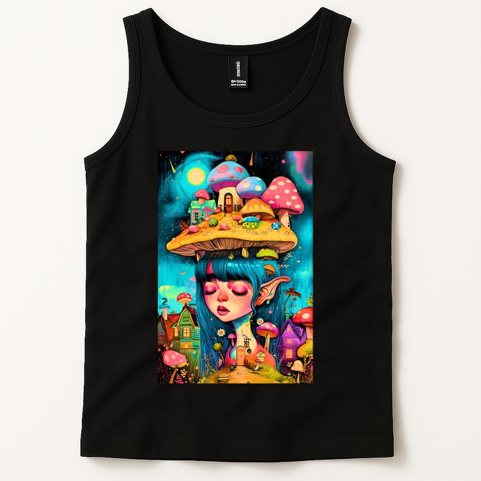 Mushroom Dreams: The Enchanted Mindscape Tank Top