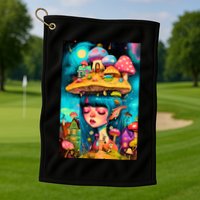 Mushroom Dreams: The Enchanted Mindscape Golf Towel