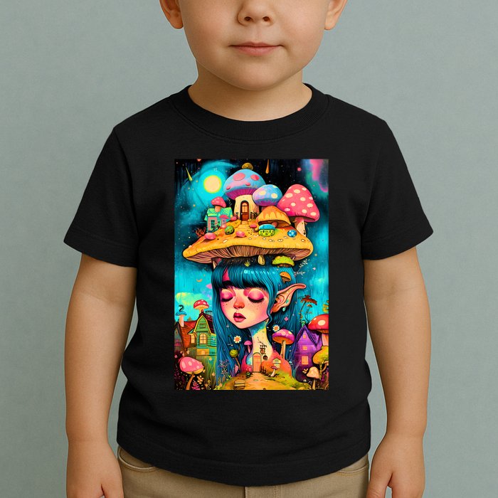 Mushroom Dreams: The Enchanted Mindscape Toddler T-Shirt