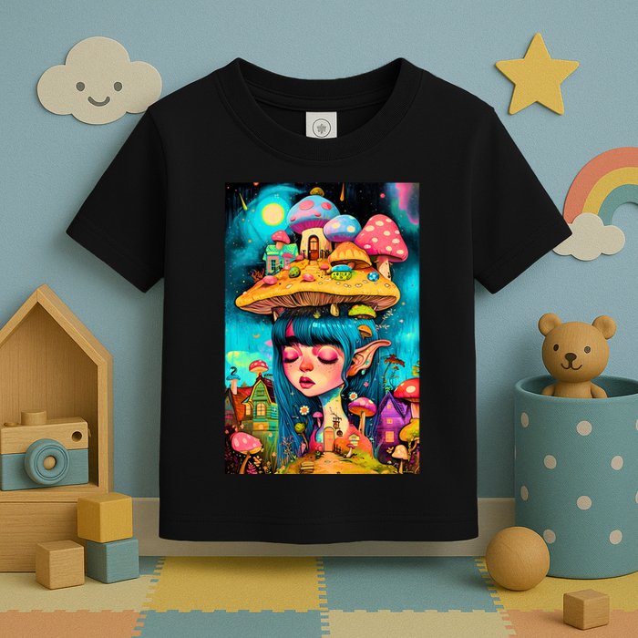 Mushroom Dreams: The Enchanted Mindscape Toddler T-Shirt