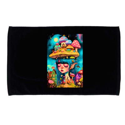 Mushroom Dreams: The Enchanted Mindscape Microfiber Hand Towel
