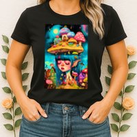 Mushroom Dreams: The Enchanted Mindscape Womens T-Shirt