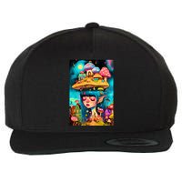 Mushroom Dreams: The Enchanted Mindscape Wool Snapback Cap