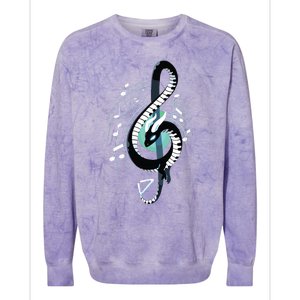 Musical Dragon Treble Maker Keyboard Pianist Musician Piano Colorblast Crewneck Sweatshirt