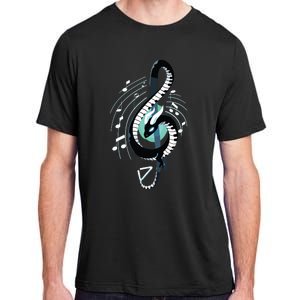 Musical Dragon Treble Maker Keyboard Pianist Musician Piano Adult ChromaSoft Performance T-Shirt