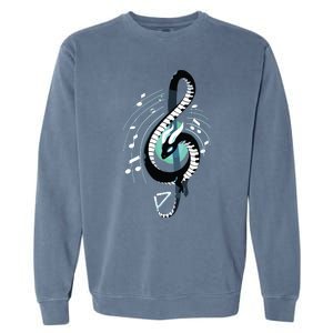 Musical Dragon Treble Maker Keyboard Pianist Musician Piano Garment-Dyed Sweatshirt