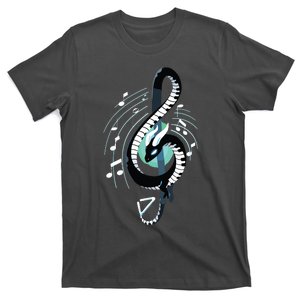 Musical Dragon Treble Maker Keyboard Pianist Musician Piano T-Shirt