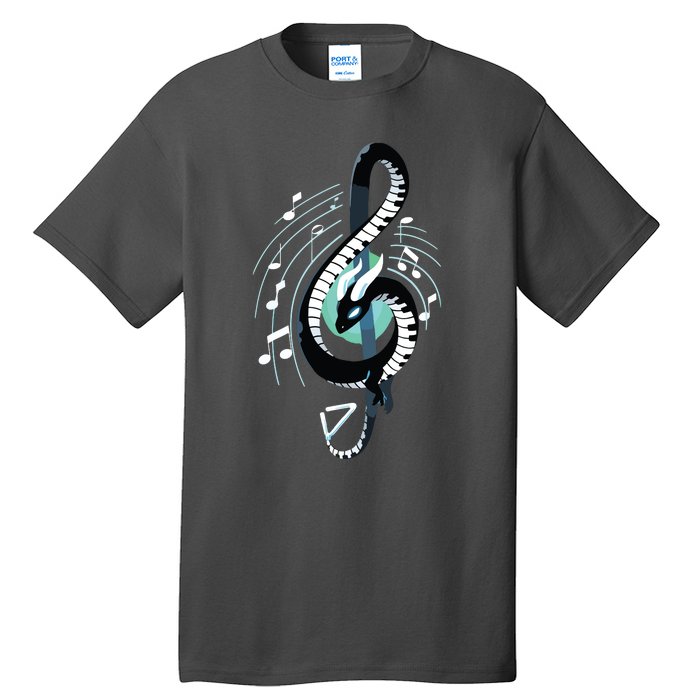 Musical Dragon Treble Maker Keyboard Pianist Musician Piano Tall T-Shirt