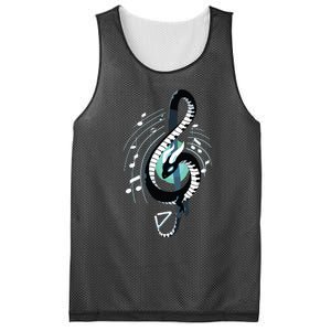 Musical Dragon Treble Maker Keyboard Pianist Musician Piano Mesh Reversible Basketball Jersey Tank