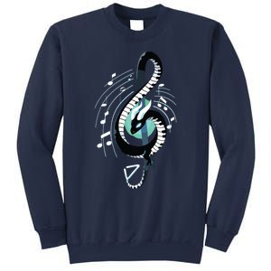 Musical Dragon Treble Maker Keyboard Pianist Musician Piano Sweatshirt