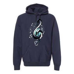 Musical Dragon Treble Maker Keyboard Pianist Musician Piano Premium Hoodie