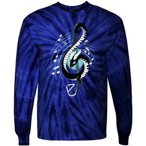 Musical Dragon Treble Maker Keyboard Pianist Musician Piano Tie-Dye Long Sleeve Shirt