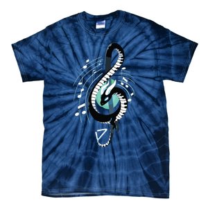 Musical Dragon Treble Maker Keyboard Pianist Musician Piano Tie-Dye T-Shirt