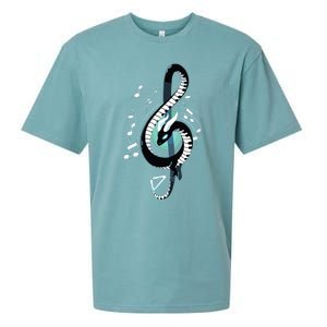 Musical Dragon Treble Maker Keyboard Pianist Musician Piano Sueded Cloud Jersey T-Shirt