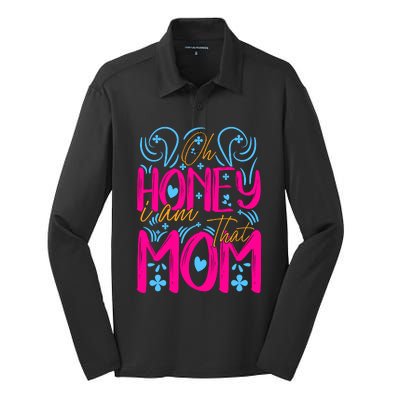 Mother's Day T Design Vector Silk Touch Performance Long Sleeve Polo