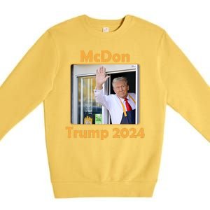 Mcdon Donald Trump 2024 Election Premium Crewneck Sweatshirt