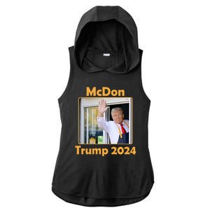 Mcdon Donald Trump 2024 Election Ladies PosiCharge Tri-Blend Wicking Draft Hoodie Tank