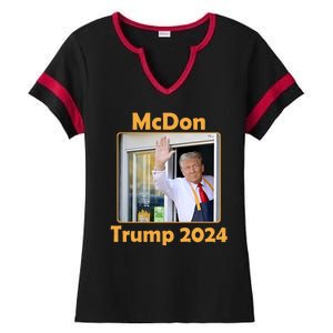 Mcdon Donald Trump 2024 Election Ladies Halftime Notch Neck Tee