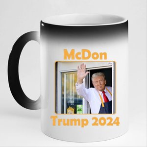 Mcdon Donald Trump 2024 Election 11oz Black Color Changing Mug