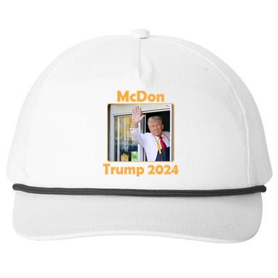 Mcdon Donald Trump 2024 Election Snapback Five-Panel Rope Hat