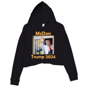 Mcdon Donald Trump 2024 Election Crop Fleece Hoodie