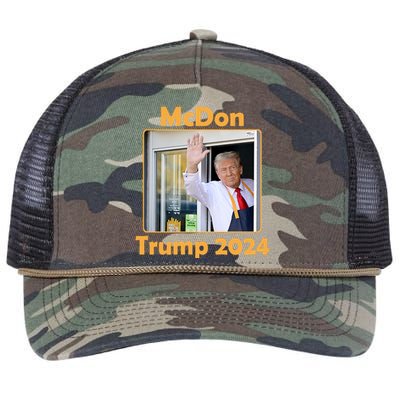 Mcdon Donald Trump 2024 Election Retro Rope Trucker Hat Cap