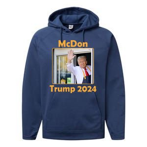 Mcdon Donald Trump 2024 Election Performance Fleece Hoodie