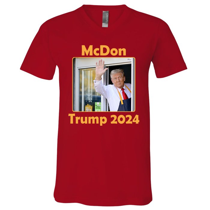 Mcdon Donald Trump 2024 Election V-Neck T-Shirt