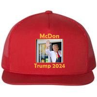 Mcdon Donald Trump 2024 Election Flat Bill Trucker Hat