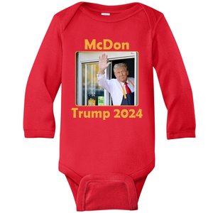 Mcdon Donald Trump 2024 Election Baby Long Sleeve Bodysuit