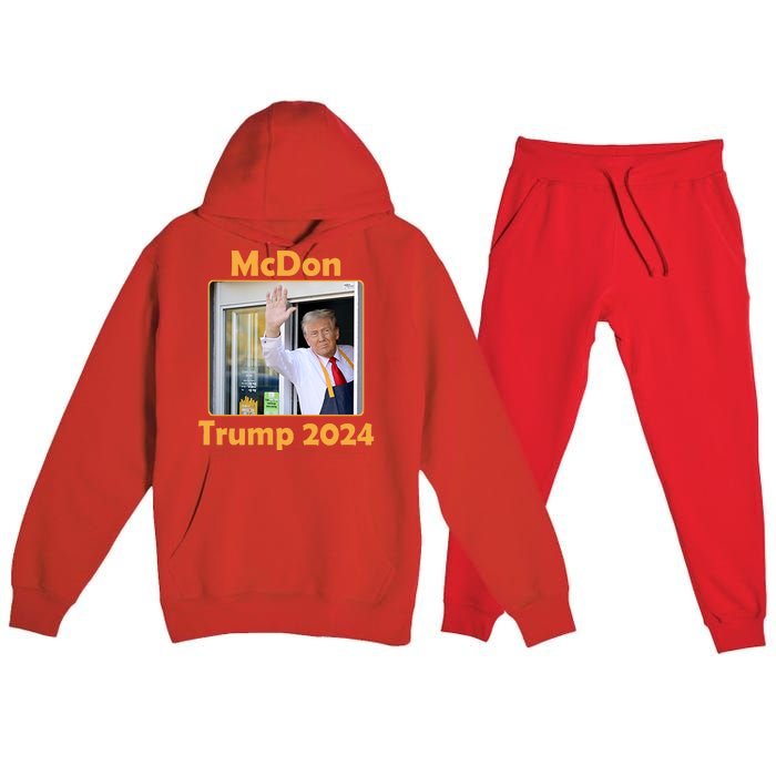 Mcdon Donald Trump 2024 Election Premium Hooded Sweatsuit Set