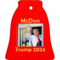 Mcdon Donald Trump 2024 Election Ceramic Bell Ornament