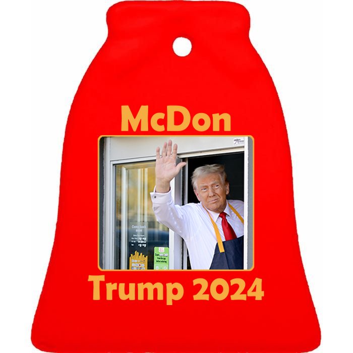 Mcdon Donald Trump 2024 Election Ceramic Bell Ornament