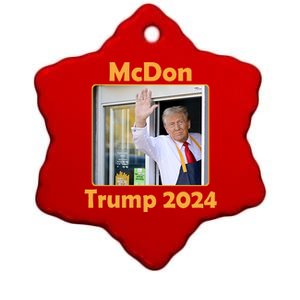 Mcdon Donald Trump 2024 Election Ceramic Star Ornament