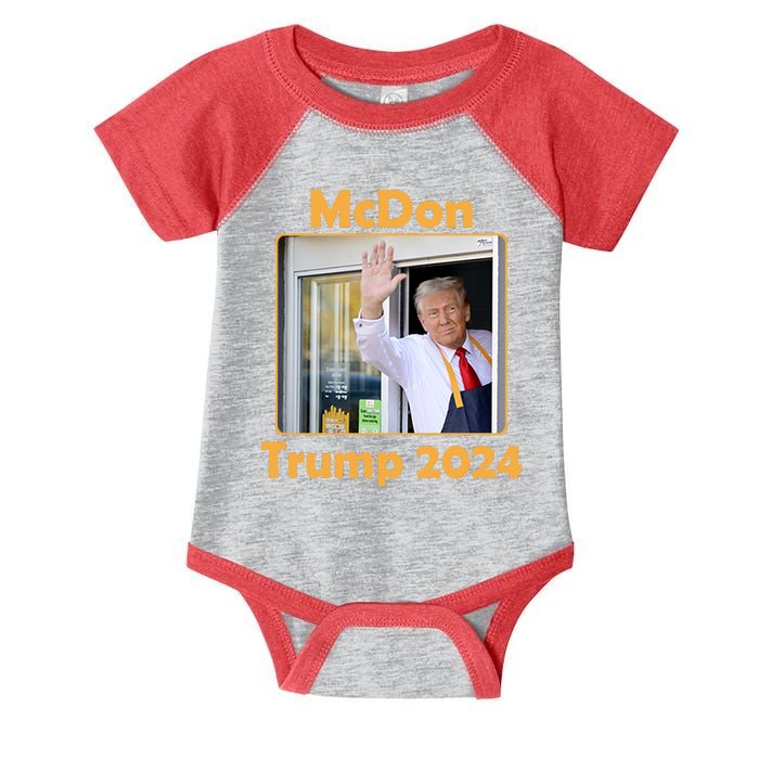 Mcdon Donald Trump 2024 Election Infant Baby Jersey Bodysuit