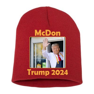 Mcdon Donald Trump 2024 Election Short Acrylic Beanie