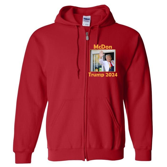 Mcdon Donald Trump 2024 Election Full Zip Hoodie