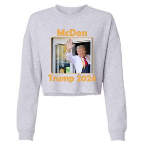 Mcdon Donald Trump 2024 Election Cropped Pullover Crew