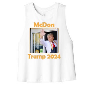 Mcdon Donald Trump 2024 Election Women's Racerback Cropped Tank