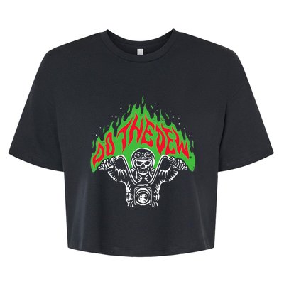 Mtn Dew Throttle Up Out Of Hell Bella+Canvas Jersey Crop Tee