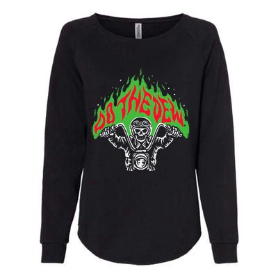 Mtn Dew Throttle Up Out Of Hell Womens California Wash Sweatshirt