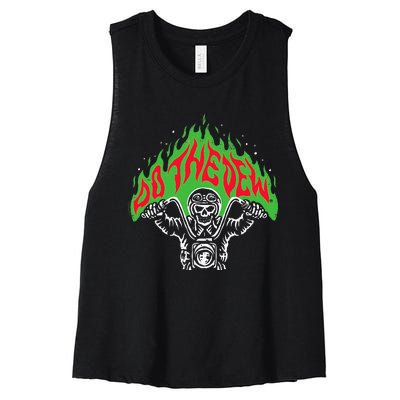 Mtn Dew Throttle Up Out Of Hell Women's Racerback Cropped Tank