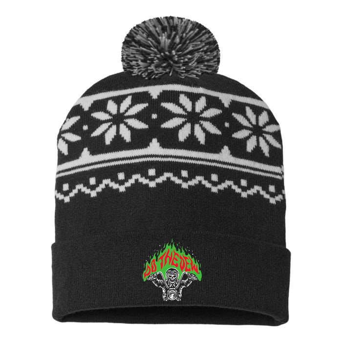 Mtn Dew Throttle Up Out Of Hell USA-Made Snowflake Beanie