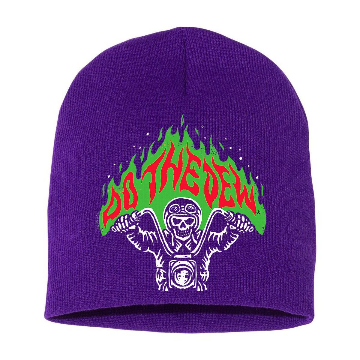 Mtn Dew Throttle Up Out Of Hell Short Acrylic Beanie