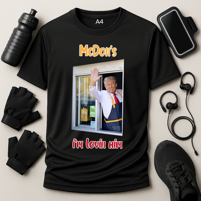 Mcdon Donald Trump IM Lovin Him Cooling Performance Crew T-Shirt