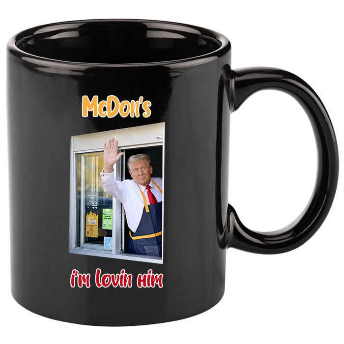 Mcdon Donald Trump IM Lovin Him 11oz C Handle Ceramic Mug