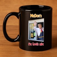 Mcdon Donald Trump IM Lovin Him 11oz C Handle Ceramic Mug